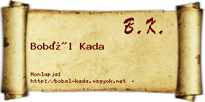 Bobál Kada névjegykártya